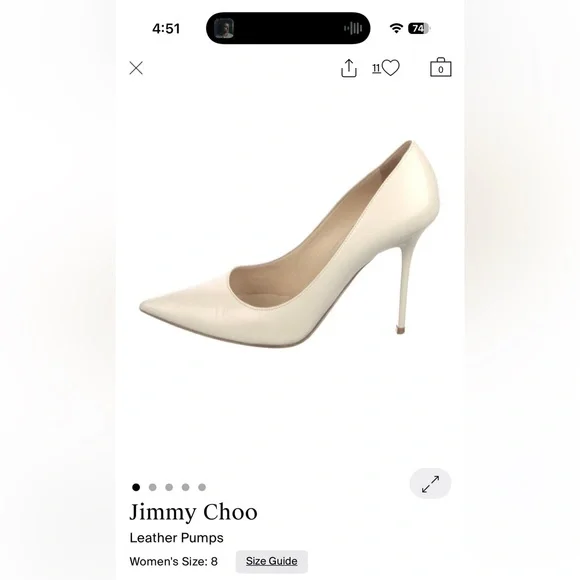 Jimmy Choo Ivory Women's Heels - Picture 4 of 6